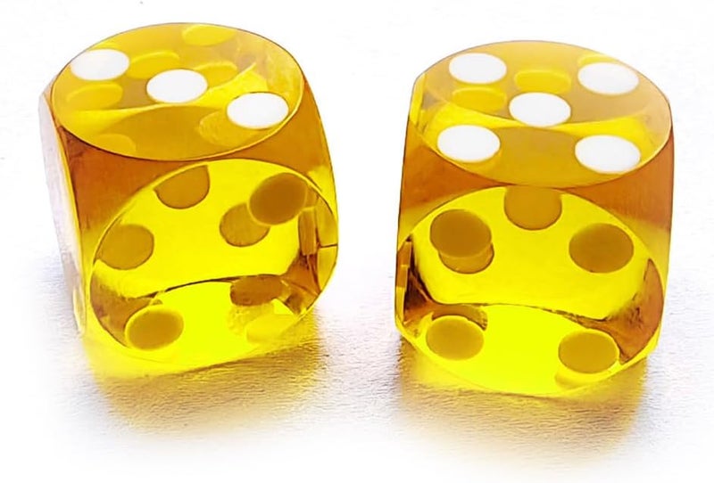 Bescon Professional Small Precision Dice 12.7mm (1/2 inch) with Random Serial Number, Mini Precision Cut Dice 12.7MM Gem Yellow - Image 2